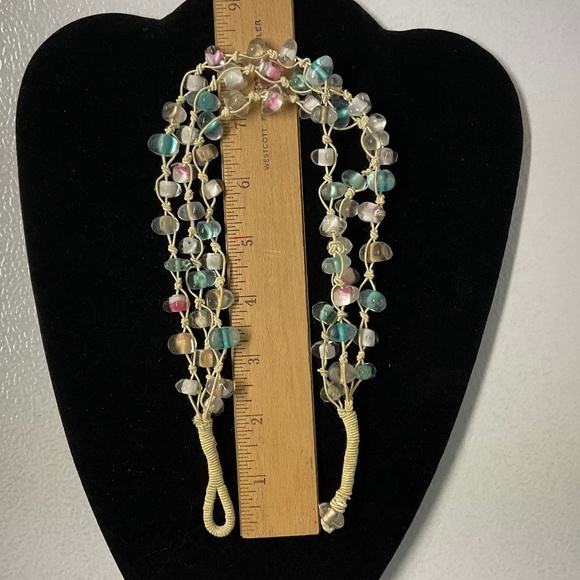 Three Strand Beaded Necklace - Picture 7 of 8